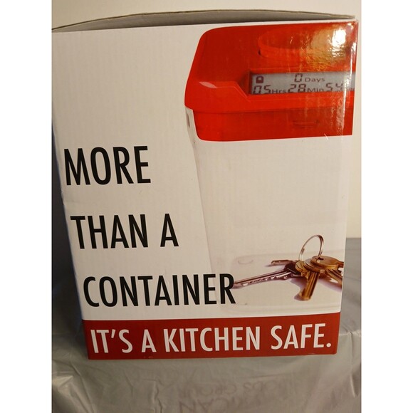 Kitchen SafeTime Locking Temptations-Cellphone Money RED Lid Clear Base 3.5 qt - Picture 11 of 16